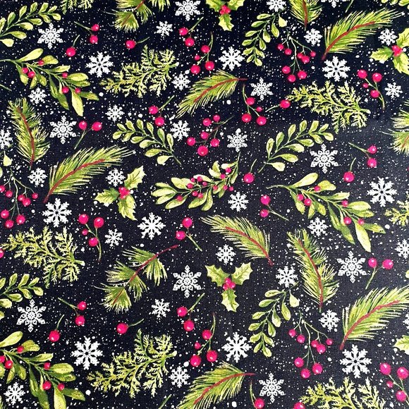 Fabric Traditions 2020 Fat Quarter Christmas Fabric 100% Cotton 18" x 21" Cut - Picture 3 of 4